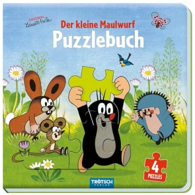 Bild av Trötsch Der kleine Maulwurf Puzzlebuch mit 4 Puzzle Maulwurf: Beschäftigungsbuch Entdeckerbuch