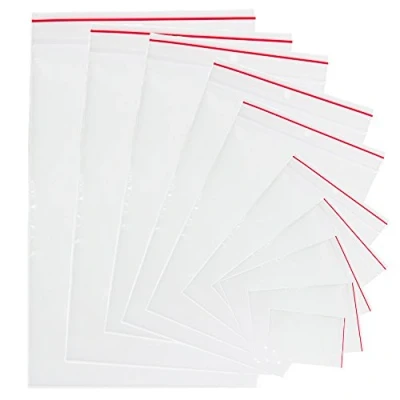 Bild av Blixtlås plastpåsar klart grepp självtryck polyeten tätning återförslutningsbar låspåse (1 pack 100 st.) (10 x 12 cm)