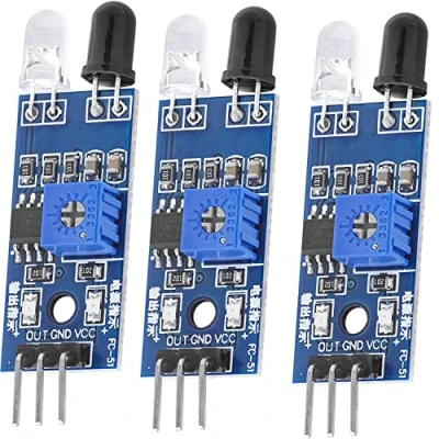 Bild av AZDelivery 3 x IR infraröd modul för hinderavkänning Avståndssensor kompatibel med Arduino och Raspberry Pi inklusive e book!