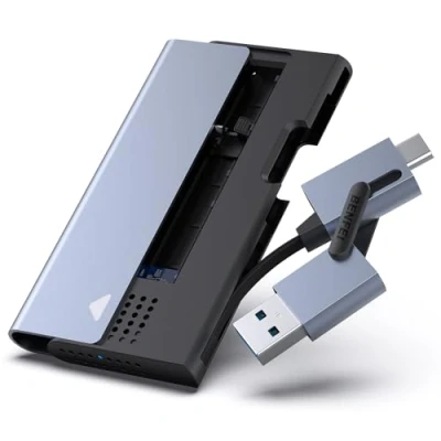Bild av BENFEI M.2 NVME SATA SSD hölje, 10 Gbps USB Type C/TypA till PCI E M Key/(B+M) nyckel solid state enhet kapsling stöder UASP trim för NVME/SATA SSDs 2242/2260/2280