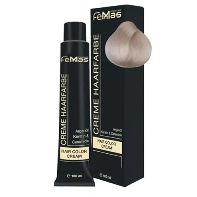Bild av FemMas hårfärg super vitare Ultra Natural 900 S I Professionell grädde för blekning med upp till 5 tonnivåer Permanent strålande, hållbara färgresultat 100 ml
