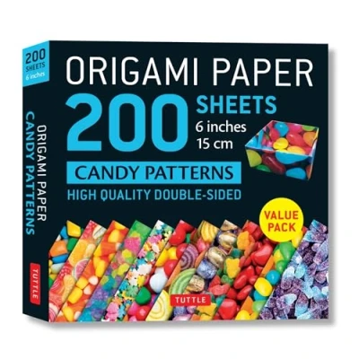 Bild av Origami Paper 200 Sheets Candy Patterns 6&quot; (15 cm): Tuttle Paper: Double Sided Printed with 12 Different Designs (Instructions for 6 Projects Included)