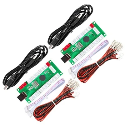 Bild av Fosiya Zero Delay Arcade USB kodare PC till joystick för Windows &amp; Linux MAME Raspberry Pi Retropie projekt (använd 2 spelare 5 stifts + Sanwa stilknappar)