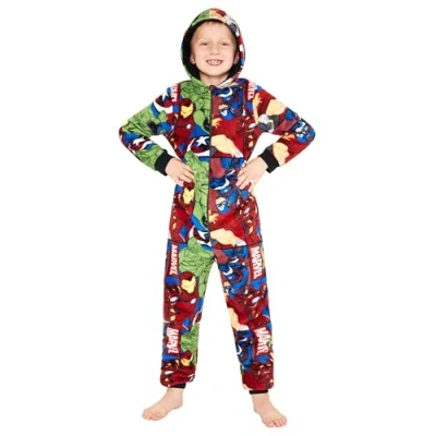 Bild av Marvel fleece onesie för pojkar med huva barn tonåringar 715 år pyjamas bekväma myskläder gåvor pojkar, mång, 13 14 Years