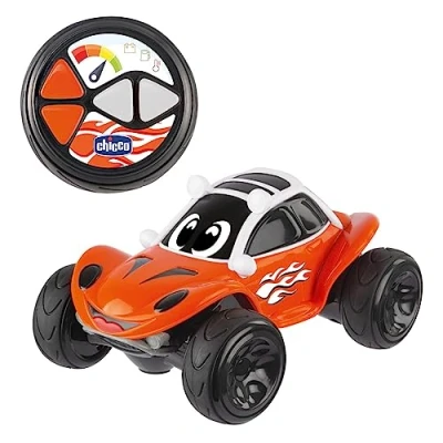 Bild av Chicco Happy Buggy, fjärrkontroll bil för barn, intuitiv och ergonomisk radiokontroll, 4 riktningsknappar, stora gummerade hjul, radiofrekvens spel barn 2 6 år