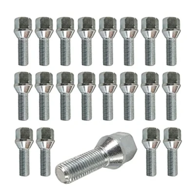 Bild av TRACER 20 hjulbultar M14x1,5 28mm konisk Kompatibel / ersättning för Audi A1 A2 A3 A4 A5 A6 A7 A8 R8 100 200 80 90 Urquattro 85 RS4 S6 S8 Q7 S2 S4 TT TTS S3 RS3 Q5 QS5 V8