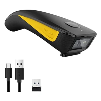 Bild av NETUM C750 trådlös streckkodsläsare Bluetooth kompatibel, liten ficka USB 1D 2D QR kodskanner för inventering, streckkodsbildläsare surfplatta iPhone iPad Android iOS PC POS