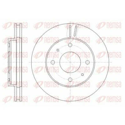 Bild av REMSA 6394.10 Disque de frein Essieu avant 256, 256 24 4 ventilé SAAB: 9 3 Berline, Break, 5 VOLVO: V40 S40 I