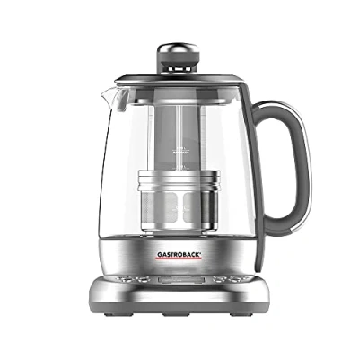 Bild av GASTROBACK #42440 Design Teautomat Advanced Plus, automatisk te och vattenkokare (2 i 1), 24 timmars påslagningstimer, tefilter rostfritt stål, 1,5 liter glasbehållare, 2 000 watt