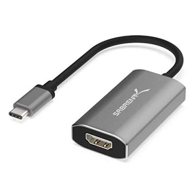 Bild av SABRENT 8K @ 60Hz HDMI adapter: USB C till 2.1 omvandlare med DSC, Thunderbolt 3 kompatibel, för MacBook, HDTV apparater, bildskärmar (DA UCH8)