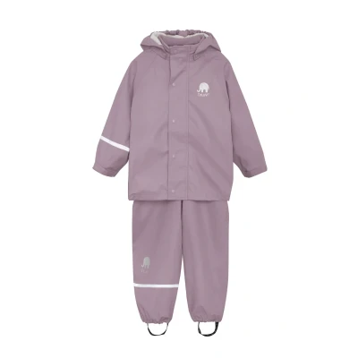 Bild av Celavi Unisex Basic Rainwear Set Solid PU regnjacka, mauve shadow, 90