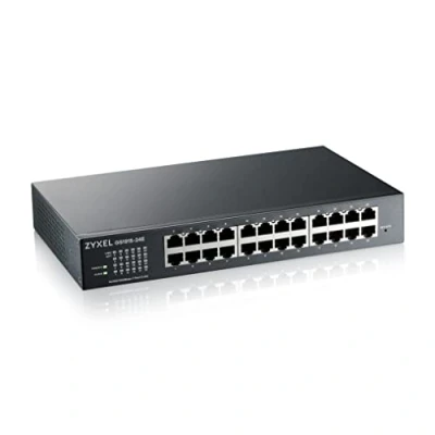 Bild av Zyxel 24 port gigabit molnbaserad switch GbE smart hybrid modeomkopplare fristående eller NebulaFlex Cloud Rackmount, fanless [GS1915 24E]