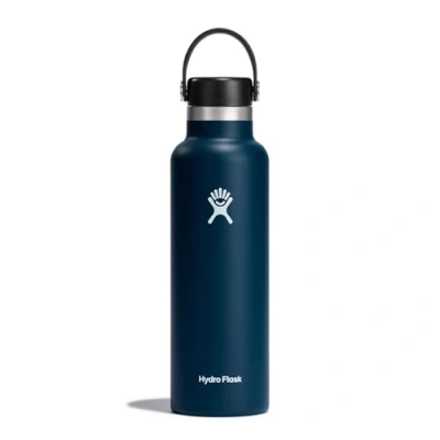 Bild av Hydro Flask Water Bottle 621 ml 21 oz Vacuum Insulated Stainless Steel with Leak Proof Flex Cap and Powder Coat Standard Mouth Indigo