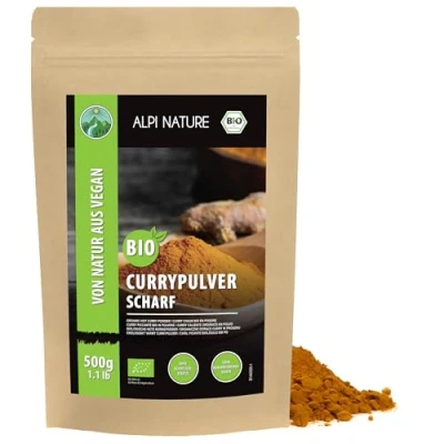 Bild av ekologisk curry pulver vass (500 g), indisk kryddblandning, ekologiskt currypulver och kryddig, ingredienser från kontrollerad odling