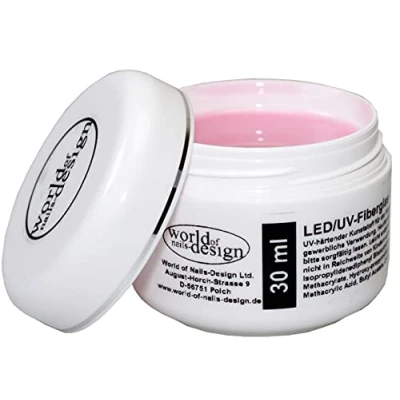 Bild av World of Nails design Led/Uv Fiberglas Gel, Rosa, 30 ml