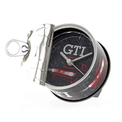 Bild av BRISA VW Collection Volkswagen bordsklocka, magnetklocka, MyClock också anpassningsbar, fotopresent i T1 buss, skalbagge, GTI design (GTI The Legend/svart)