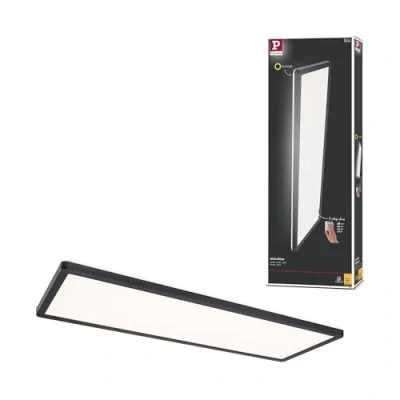 Bild av Paulmann 71003 LED panel Atria Shine 580 x 200 mm 3 step dim fyrkantig inkl. 1 22 W dimbar varmvit svart ljuspanel plast takpanel 000 K