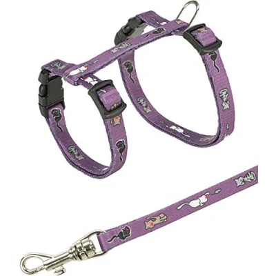 Bild av Trixie Junior Kitten harness with leash cat motif 21 33 cm/8 mm 1.20 m Assorted