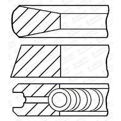 Bild av GOETZE ENGINE 08 122208 00 Jeu De Segments Pistons 95 0,6 RENAULT: MASTER 2 Kasten, Pritsche/Fahrgestell, IVECO: DAILY 3