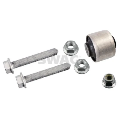 Bild av SWAG 33 10 4036 Silent Bloc de Triangle avec kit vis, écrou, vis/boulons Essieu avant gauche, arrière, droit 70 Caoutchouc