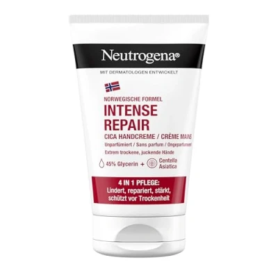 Bild av Neutrogena Intense Repair CICA handkräm (50 ml), oparfymerad för mycket torra händer med 45% glycerin &amp; Centella Asiatica, närande fuktkräm extremt torra, kliande
