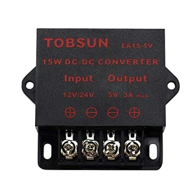 Bild av HOMELYLIFE DC 12 V 24 till 5 3 A 15 W nedfälld bockomvandlare spänningsregulator reducerare kraftomvandlare minimodul transformator (12/24 A)
