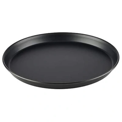 Bild av APS Pizzaform rund Ø 28/26,3 x 2,5 cm pizzabricka av blå plåt, obelagd, lång livslängd, för professionell pizzabakning