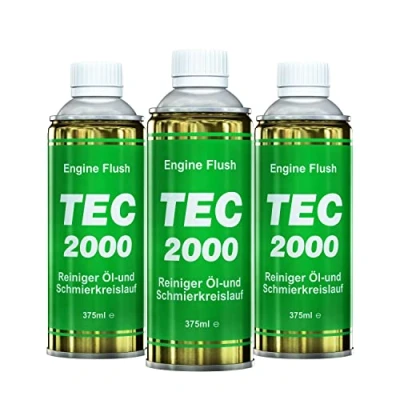 Bild av TEC 2000 motorspolning 3 x motor flush motorrengöring för bensindiesel eller gasmotorer 375 ml set bränsletillsats systemrengöring motorvård tillägg,