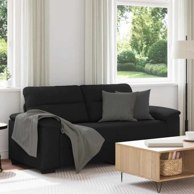 Bild av 2 sitssoffa svart 140 cm tyg