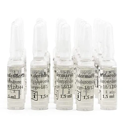 Bild av Dermaroller Hyaluron Serumampuller 0,35%, 30 dagars intensivbehandling, högkoncentrerad hyaluronsyra serum för en ung, fräsch hud x 1,5 ml