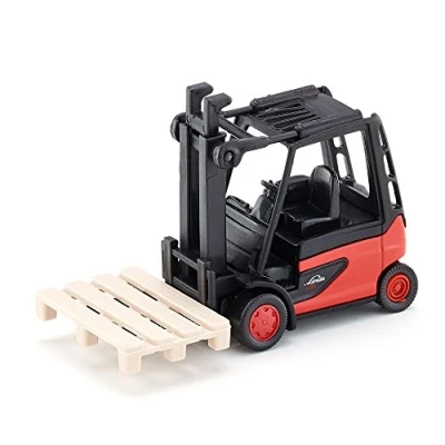 Bild av siku 1311, Forklift, Metal/Plastic, Red/Black, Incl. 1 pallet, Movable fork