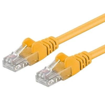 Bild av PremiumCord nätverkskabel, Ethernet, LAN &amp; Patch kabel Cat6, UTP, snabb flexibel och robust RJ45 1 Gbit/S, AWG 26/7, kopparkabel 100 procent Cu, gul, 0, 25 m