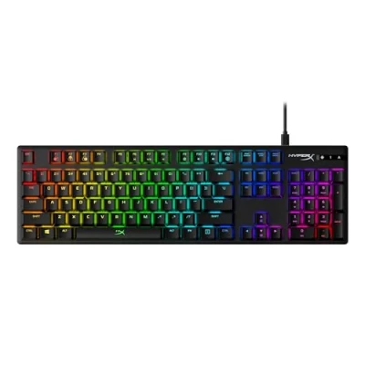 Bild av HyperX Alloy Origins mekaniskt speltangentbord programvarastyrt ljus och makroanpassning kompakt formfaktor linjär brytare Blue RGB LED bakgrundsbelyst US QWERTY
