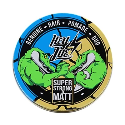 Bild av HEY JOE! Äkta hårpomade herrduo 100 ml 2 i 1 burk med män [extra starkt grepp + matt finish] professionella hårstylingprodukter