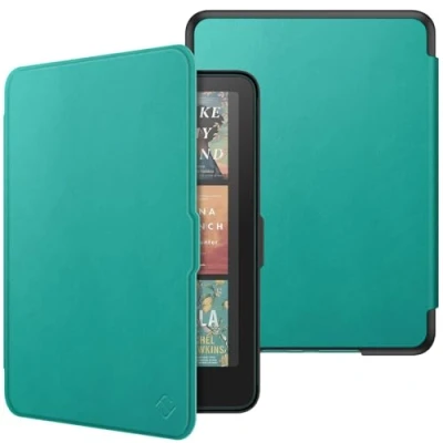 Bild av Fintie Fodral kompatibel med 7 tum Kindle Paperwhite (12. generationen) 2024 och Colorsoft Signature Edition (1:a generationen), Lätt Skyddsfodral Automatisk Sömn/Väckning, Jadegrön