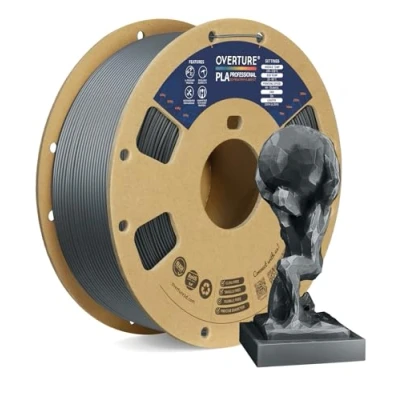 Bild av OVERTURE PLA Plus (PLA+) Filament 1,75 mm Professionellt förstärkt med ökad hållfasthet,Premium 1 kg (2,2 lbs), Dimensionell noggrannhet sannolikhet +/ 0,02 mm(Rymdgrå)