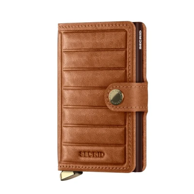 Bild av Secrid Miniwallet Emboss Lines Cognac Gratis gravyr