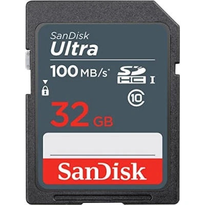 Bild av SanDisk Ultra 32GB SDHC Memory Card, up to 100MB/s, Class 10, Black/Grey