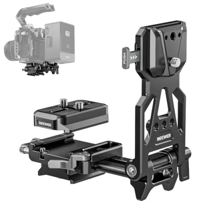 Bild av NEEWER Vikbar V monteringsplatta med kamera basplatta av Arca typ för RS4 RS3 gimbal och stativ, lätt DSLR videorigg kompatibel SmallRig lås batteri bur, PS015