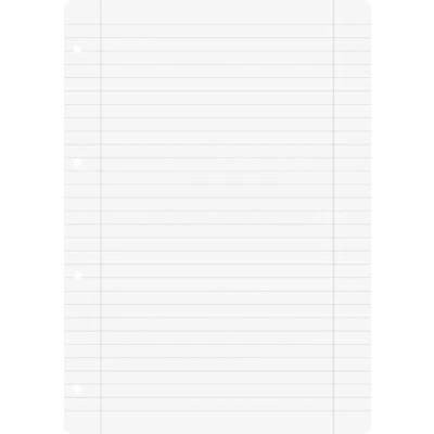 Bild av Brunnen 1066947 ringpärksinlägg A4 (linjerat med kantlinjer, linjering 27, 100 ark, 70 g/m²), vit