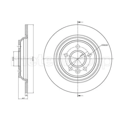 Bild av METELLI 23 0992C Disque de frein 302,0 11,0 5 63,5 plein peint VOLVO: V60 I, V70 3, S60 II