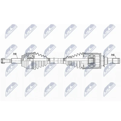 Bild av Drivaxel, Bakaxel, dodge durango, jeep grand cherokee iv, 52123521AD, 52123522AA
