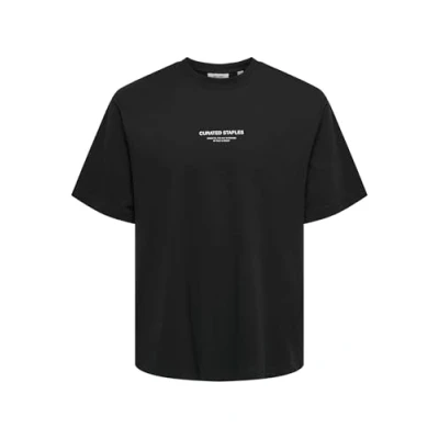 Bild av Only &amp; Sons Onscurated Tshirt med print, Storlek: XS, Black