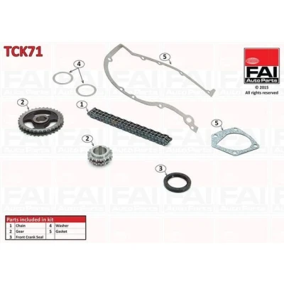 Bild av FAI AutoParts TCK71 Jeu de distribution à chaînes avec joints, roues dentées duplex, Chaîne rouleaux SKODA: Fabia I 5 portes
