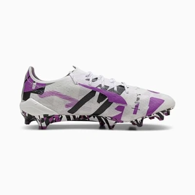 Bild av Puma Ultra 5 Ultimate Forever Fotbollsskor fasta dobbar, Storlek: 45, White/pure magenta/feather gray/black Konstmaterial
