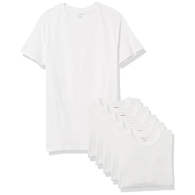Bild av Amazon Essentials Herr Undertröja med rund hals, 6 Pack, Vit, XS