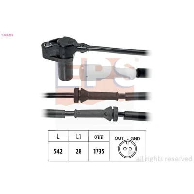 Bild av EPS 1.962.078 Capteur ABS 542 RENAULT: CLIO 2, Kangoo I, 3