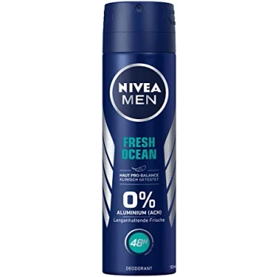 Bild av Nivea Fresh Ocean Deodorant Spray för Män, Mörkblå, 150 ml