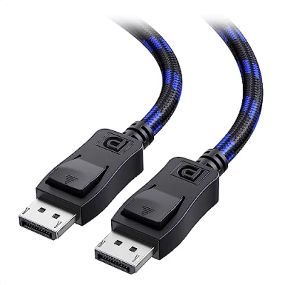 Bild av Cable Matters VESA certifierad flätad 8K DisplayPort 1.4 kabel (DisplayPort Kabel, DP Kabel) för 60Hz, 4K 120Hz, HDR och DSC 3 meter