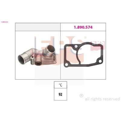 Bild av EPS 1.880.832 Thermostat d&#039;eau 92 Made in Italy OE Equivalent OPEL: Zafira A, Astra G CC, Caravan, VAUXHALL: Mk4 CC